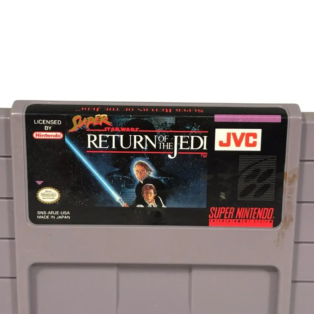 Super Nintendo SNES Star Wars Return Of The Jedi Vintage Video Game TESTED WORKS